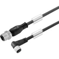 Weidmüller 9456670060 Sensor/actuator connector, geassembleerd M12, M8 Aantal polen (sensoren): 4 Stekker, recht, Bus, haaks 0.60 m 1 stuk(s)