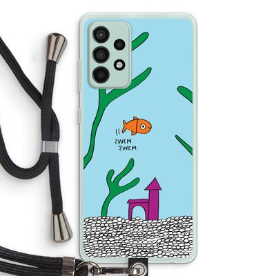 Aquarium: Samsung Galaxy A52s 5G Transparant Hoesje met koord
