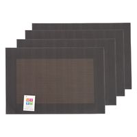 Placemats Hampton - 8x - bruin - PVC - 30 x 45 cm