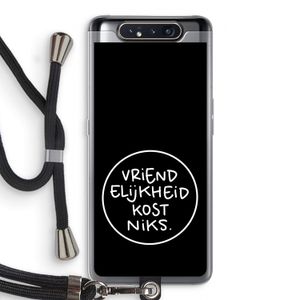 Vriendelijkheid: Samsung Galaxy A80 Transparant Hoesje met koord