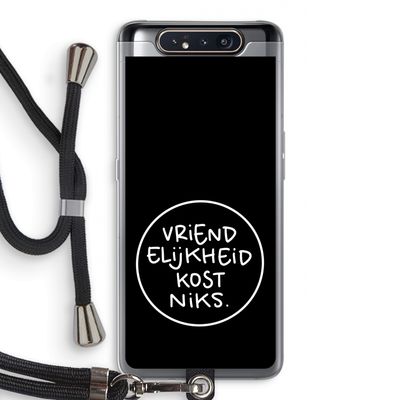 Vriendelijkheid: Samsung Galaxy A80 Transparant Hoesje met koord