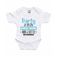 Bellatio Decorations Baby rompertje - party - blauw - kraam cadeau - babyshower - cadeau romper 92 (18-24 maanden)  -