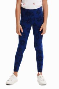 Lange legging met bloemen - BLUE - M