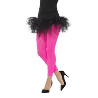 Jaren 80 panty roze kant voor dames   - - thumbnail