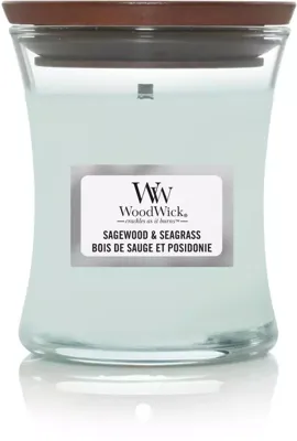 WoodWick mini candle sagewood & seagrass