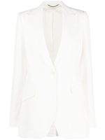 Stella McCartney blazer à simple boutonnage - Blanc Stella McCartney blazer à simple boutonnage - Blanc