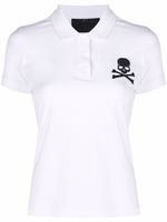 Philipp Plein polo à patch tête de mort - Blanc - thumbnail