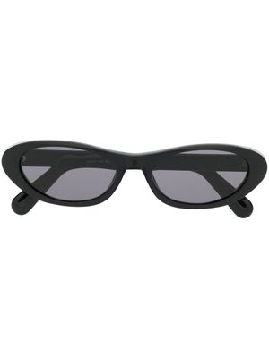 GCDS lunettes de soleil à monture ronde - Noir