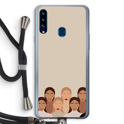 Girls girls girls: Samsung Galaxy A20s Transparant Hoesje met koord