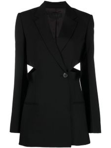 Helmut Lang blazer à découpes - Noir