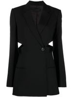 Helmut Lang blazer à découpes - Noir - thumbnail