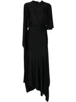 Stella McCartney robe asymétrique à mancherons - Noir