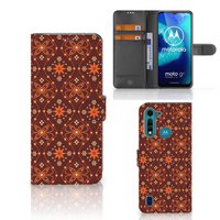 Motorola G8 Power Lite Telefoon Hoesje Batik Brown