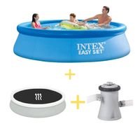 Intex Zwembad - Easy Set - 305 x 76 cm - Inclusief Solarzeil & Filterpomp
