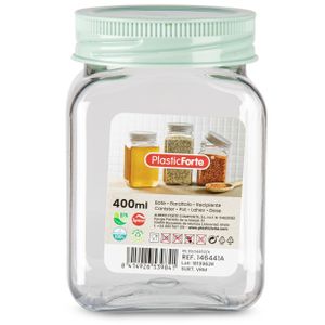 Voorraadpot/bewaarpot - 400 ml - kunststof - mint groen - B7 x H11 cm