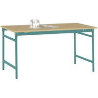 Manuflex BB3035.5021 Bijzettafel basis stationair met multiplex tafelblad in waterblauw RAL 5021, bxdxh: 1250 x 600 x 780 mm Waterblauw - thumbnail