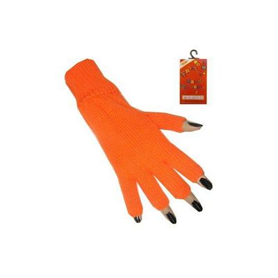 Oranje vingerloze handschoenen