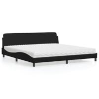 Bed met matras "Dover" kunstleer zwart 200x200 cm