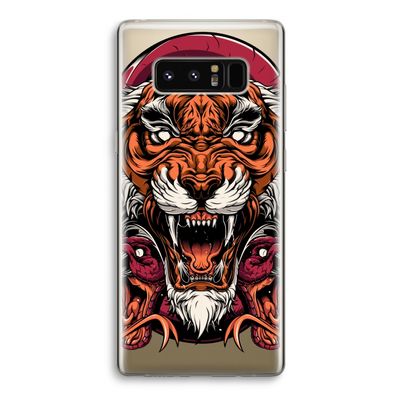 Tiger and Rattlesnakes: Samsung Galaxy Note 8 Transparant Hoesje