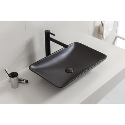 Wiesbaden Karé Waskom Rechthoekig - 58x36x11.5cm - Keramiek - Mat Zwart