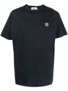 Stone Island t-shirt en coton à patch Compass - Bleu