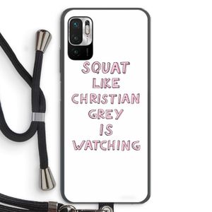 Christian Grey: Xiaomi Redmi Note 10 5G Transparant Hoesje met koord