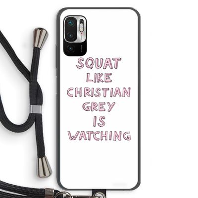 Christian Grey: Xiaomi Redmi Note 10 5G Transparant Hoesje met koord