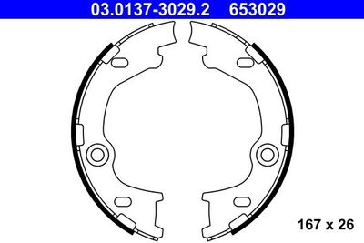 Remschoenset, parkeerrem 03013730292