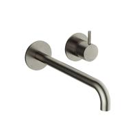 Hotbath Cobber Afbouwdeel - voor wastafelkraan - 25cm uitloop - Geborsteld Nikkel CB105EXT25GN