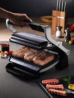 Tefal GC712D OptiGrill+ Contact grill Rvs - thumbnail