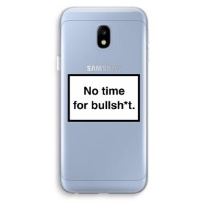 No time: Samsung Galaxy J3 (2017) Transparant Hoesje