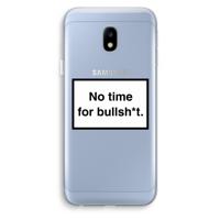 No time: Samsung Galaxy J3 (2017) Transparant Hoesje