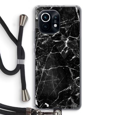 Zwart Marmer 2: Xiaomi Mi 11 Transparant Hoesje met koord