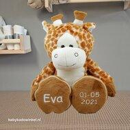 Knuffel Giraf 45 cm met naam en datum