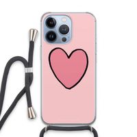 Hartje: iPhone 13 Pro Transparant Hoesje met koord Hartje: iPhone 13 Pro Transparant Hoesje met koord