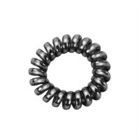 10 stuks Multicolor elastische haar bands spiraalvorm paardenstaart haar banden rubber band haar touw telefoon draad haaraccessoires (zwart)