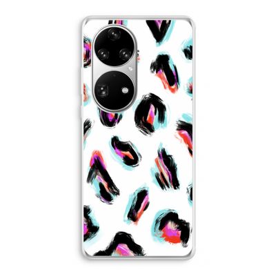 Cheetah color: Huawei P50 Pro Transparant Hoesje