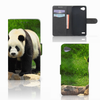 LG Q6 | LG Q6 Plus Telefoonhoesje met Pasjes Panda - thumbnail