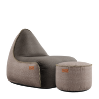 Canvas Lounge Chair & Pouf - thumbnail