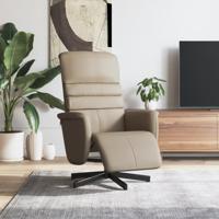 Fauteuil verstelbaar met voetensteun kunstleer cappuccinokleur