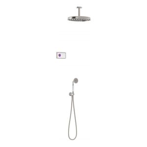Regendouche set electronisch Tres Shower Technology Classic | Inbouw | Thermostaatkraan | 2-weg | Vintage | RVS look