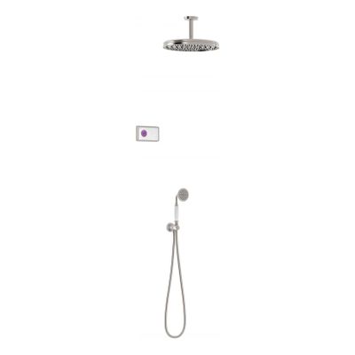 Regendouche set electronisch Tres Shower Technology Classic | Inbouw | Thermostaatkraan | 2-weg | Vintage | RVS look