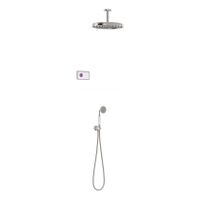 Regendouche set electronisch Tres Shower Technology Classic | Inbouw | Thermostaatkraan | 2-weg | Vintage | RVS look