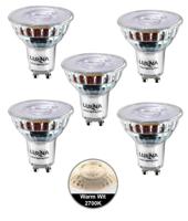 Pak van 5 stuks LED spot 5W, GU10, Dimbaar, Warm Wit - thumbnail