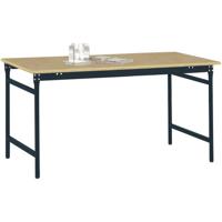 Manuflex BB3015.7016 Bijzettafel basis stationair met multiplex tafelblad in antraciet RAL 7016, bxdxh: 1000 x 600 x 780 mm Antraciet