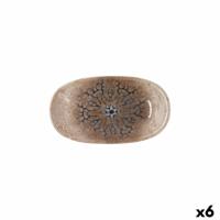 Snackdienblad Bidasoa Deneb Hydrozero Bruin 19 x 11 cm (6 Stuks)