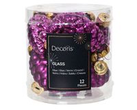 denappel glas d2.5h6 cm vlt 12st kerst - Decoris