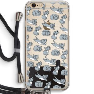 Poezen: iPhone 6 / 6S Transparant Hoesje met koord