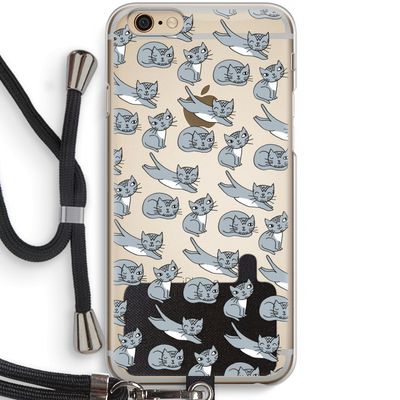 Poezen: iPhone 6 / 6S Transparant Hoesje met koord