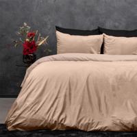 Dekbedovertrek Velvet Uni Beige Effen 140x200 Cm Anti Allergie Sleeptime - Dekbed-Discounter.nl